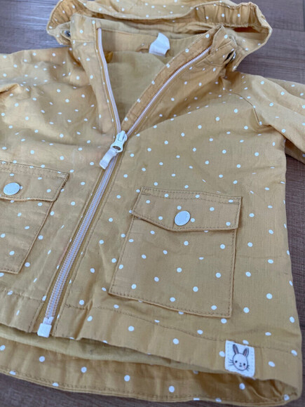 SPRING Baby Coat Yellow Polka Dots - Picture 2 of 4